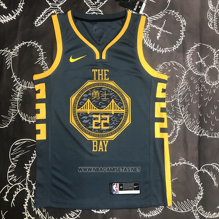 Camiseta Golden State Warriors Andrew Wiggins NO 22 Ciudad 2018-19 Azul